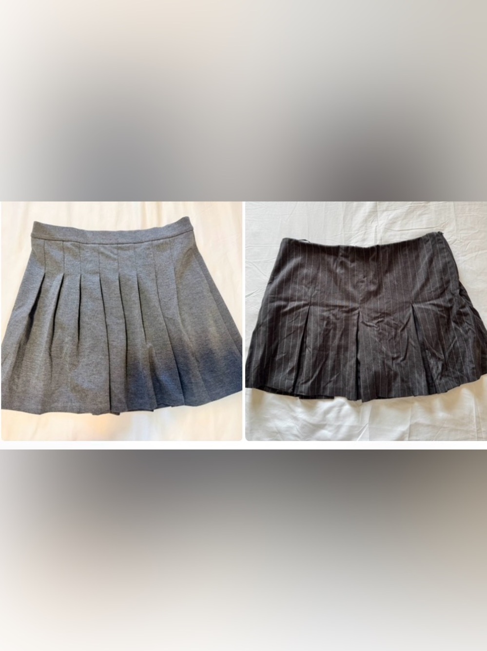 Ardene Gray Pleated A-Line Skirt